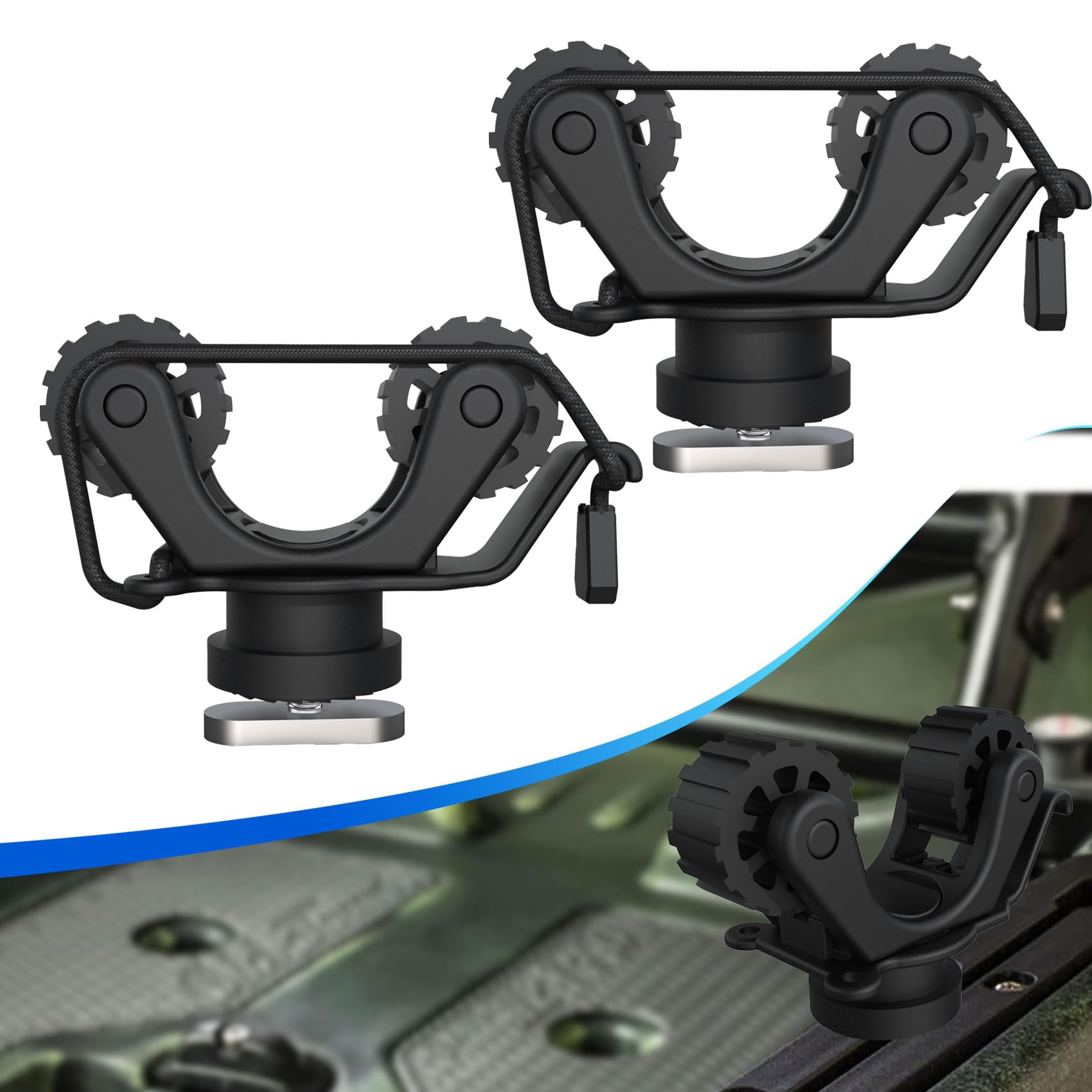 Fishing Kayak Anchor - Kayak Rail Paddle Holder Kayak Track