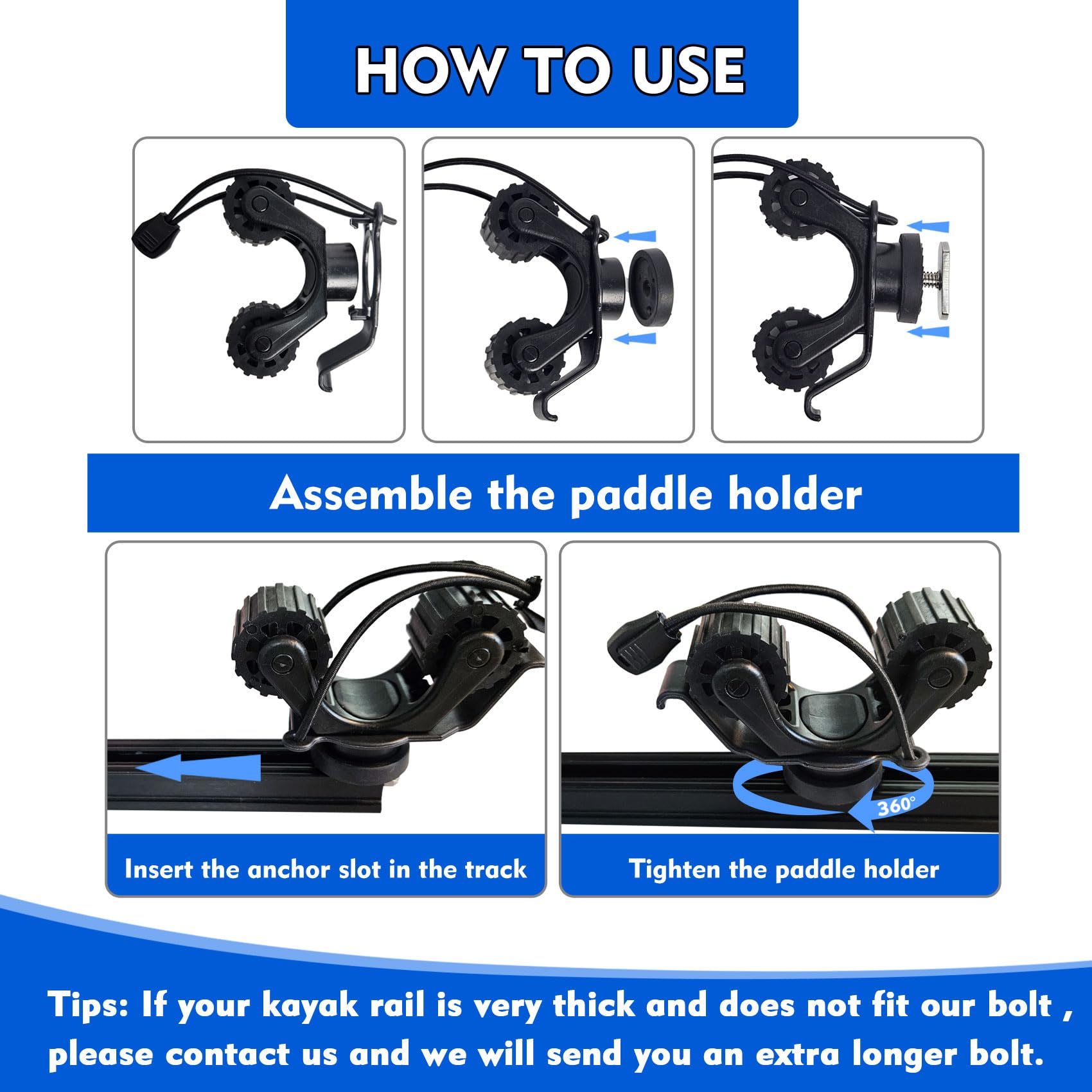 Kayak Rail Paddle Holder Kayak - Fishing Kayak Anchor recension och pris
